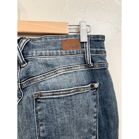 Judy Blue Any Time Any Place Wide Leg Jeans Light Wash Size 14 31 Stretch Boho - Picture 13 of 16